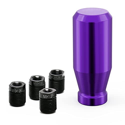 Purple Weighted Manual Automatic Gear Shifter Shift Knobs Lever with 6 Metal Adapters Fit Compatible with Manual Cars Most Automatic Cars - color: AA-Z-04-02