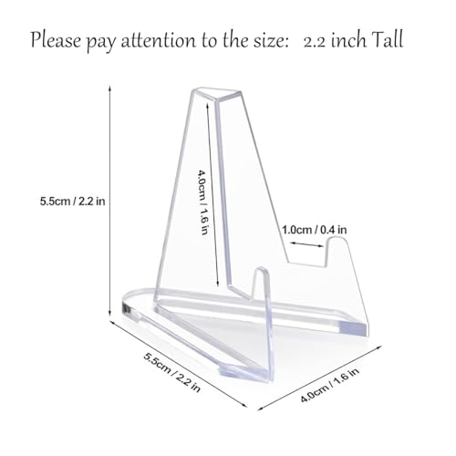 30 Packs Card Display Stand, Acrylic Card Stands for Trading Sports Graded Card Football Baseball Basketball Mini Clear Easel Stand (2.1 inch)