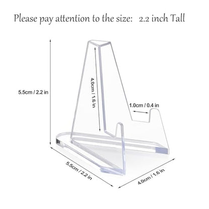 30 Packs Card Display Stand, Acrylic Card Stands for Trading Sports Graded Card Football Baseball Basketball Mini Clear Easel Stand (2.1 inch)