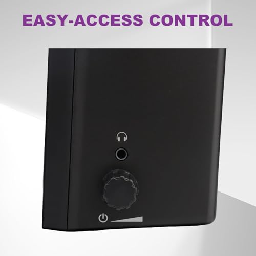 Black Wired Computer Speakers, USB Powered Gaming Speakers with Zero-Lag Audio, Dynamic RGB Lighting, 3.5mm Aux Cable for PC Desktop Monitor Laptop Tablet