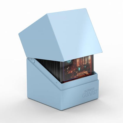 Ultimate Guard Boulder Solid 100+, Deck Case for 100 Double-Sleeved TCG Cards, Baby Blue, Secure & Durable Storage for Trading Card Games, No Transparency - color: Baby Blue