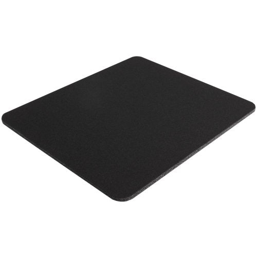 Belkin Rubber Fabric Mouse Pad, 8 x 9 in, Black | Non-slip rubber base, smooth fabric surface, desk accessory for office, home, and gaming setups - color: Black, size: 8L x 9W inches