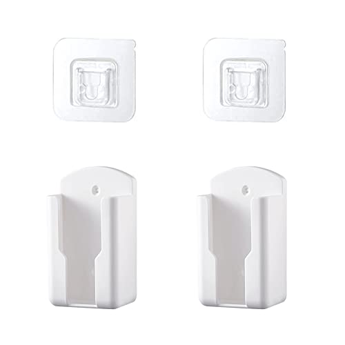 2 Pcs Wall Mount Remote Control Holder Media Player Controller Holder, Air-Conditioner Remote Tray TV Remote Organizer Caddy Box for Home Nightstand Office Desk School Supply Storage (Small,1.85inch) - size: Small,1.85inch
