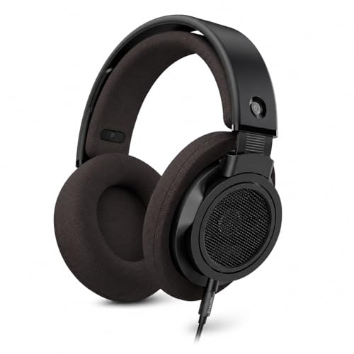 PHILIPS Open-Back Stereo Headphones, 50mm Neodymium Drivers, Hi-Fi Studio Monitor Headphones with Wide Soundstage, Over-Ear Audiophile Professional Grade, for Music, Podcasts & Home Listening - style: Performance Audio | SHP9500CY