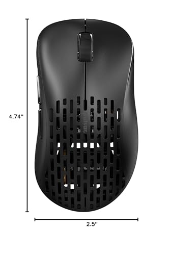 Pulsar Gaming Gears - Xlite v2 Wireless Gaming Mouse, Ultra Lightweight 2.1 oz (59 g), Ergonomic, 2.4 Ghz 1 ms 20000 DPI Optical Sensor PAW3370 Domestic Genuine Product (Medium, Wireless, Black) - color: Black, size: Medium, style: Xlite V2