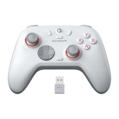 GameSir Nova Lite 2 Wireless PC Controller Hall Effect Sticks | Hall Effect Triggers,2.4G & Wired 1000Hz Polling Rate, Remappable Buttons - Compatible with PC/Switch/Steam/Android - color: White