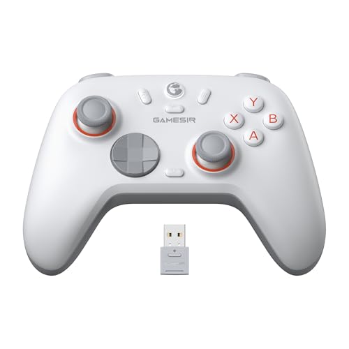 GameSir Nova Lite 2 Wireless PC Controller Hall Effect Sticks | Hall Effect Triggers,2.4G & Wired 1000Hz Polling Rate, Remappable Buttons - Compatible with PC/Switch/Steam/Android - color: White