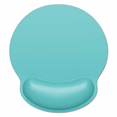 Dapesuom Ergonomic Mouse Pad with Wrist Support, Comfortable Memory Foam Wrist Rest for Easy Typing Pain Relief, Cute Computer Gaming Desktop Mouse Mat with Non-Slip Base for Laptop Office, Lake Green - color: A-Lake Green