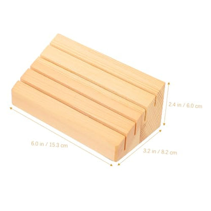 Abaodam 2Pcs Wooden Card Stand Holder for Board Games Playing Card Display Base Supports Any Card Game for Card Deck Organization and Gameplay