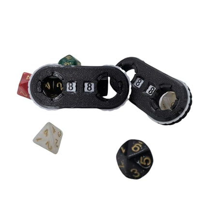 2 Pack MTG Life Counter - HP Tracker with Tracking Card SlotMTG Tabletop RPG(not inclouded dice Inside) Dungeons and Dragons(2 Pack Black White) - color: Black