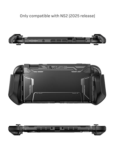 Mumba Blade Series Case for Nintendo Switch 2 [Dock Friendly] [Military-Grade Protection] Switch 2 Grip Protective Cover Shell, Quick-Release Joy-Con, Accessories for Switch 2 Controllers (Black) - color: Black