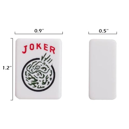 ZGME American Mahjong Set,166 White Tiles with Red Bag and Accessories,4 All-in-One Mahjong Racks with Pushers,Complete Western Mahjong Set - color: Red