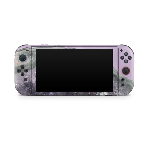 Glossy Glitter Gaming Skin Compatible with Nintendo Switch 2 Console Only - Amethyst Agate - Premium 3M Vinyl Protective Wrap Decal Cover - Easy to Apply | Crafted in The USA by MightySkins - color: Amethyst Agate, size: Switch 2 Console Skin Only, style: