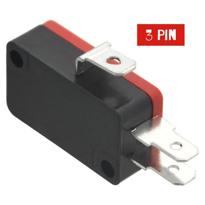 WMYCONGCONG 20 PCS 3 Pins 1NO 1NC Start Push Button Switch Micro Limit Switch Replacement for Microwave Oven Door Arcade, Random Color