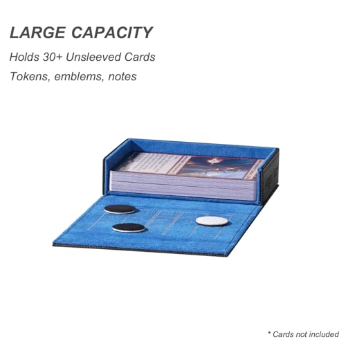 Pocket Dice Box (Adventurer Module) - Built-in Life Tracker - Fits 15 Counter Dice (15 mm) or 30+ Unsleeved Cards - Stores Inside Adventurer - MTG, PTCG & More (2. Enigma (Black/Blue)) - color: 2. Enigma (Black/Blue)