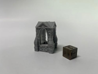 Paintable Tabletop Miniature Little Town Building Terrains - 18mm Scale Dioramas Building Set Scenery with Medieval Architecture Style by HAUTICO (HVillageHouses4-1)