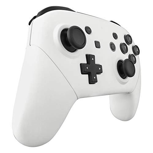 eXtremeRate White Faceplate Backplate Handles for Nintendo Switch Pro Controller, DIY Replacement Hand Grip Housing Shell Cover for Nintendo Switch Pro - Controller NOT Included - color: White