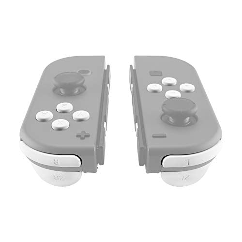 eXtremeRate DIY Full Set Buttons for Nintendo Switch & Switch OLED, Custom Replacement Buttons for JoyCon, ABXY Direction Keys SR SL L R ZR ZL + - Home Capture Trigger Buttons Springs - White - color: White