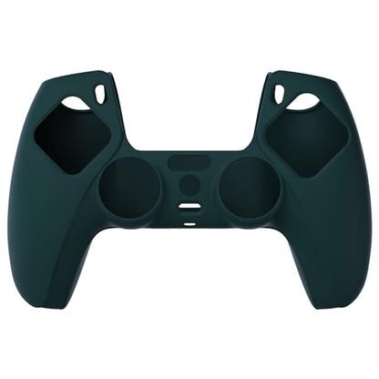 PlayVital Racing Green Pure Series Anti-Slip Silicone Cover Skin for ps5 Controller, Soft Rubber Case for ps5 Wireless Controller with Black Thumb Grip Caps - color: Racing Green