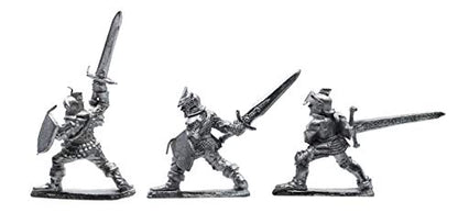 IRON WIND METALS 3 Piece 3-Stage Fighter Set - 100% Lead-Free Pewter - Classic Fantasy Miniatures for 28mm Table Top Games - Made in USA - RAL Partha Miniatures