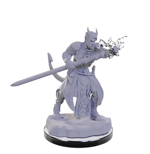 WizKids D&D Nolzur's Marvelous Miniatures: Tiefling Warlocks Dungeons and Dragons Unpainted Miniatures - style: Tiefling Warlocks