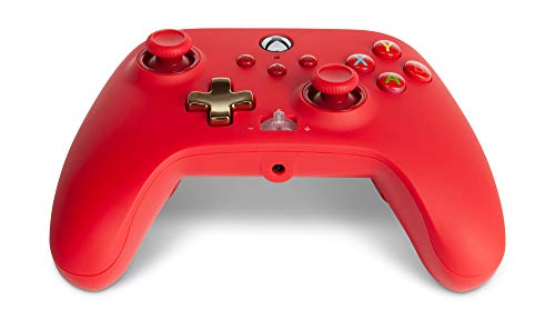 PowerA Enhanced Wired Controller for Xbox Series X|S - Red, Detachable 10ft USB Cable, Mappable Buttons and Rumble Motors, Officially Licensed for Xbox - color: Red