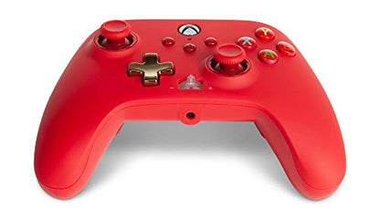 PowerA Enhanced Wired Controller for Xbox Series X|S - Red, Detachable 10ft USB Cable, Mappable Buttons and Rumble Motors, Officially Licensed for Xbox - color: Red