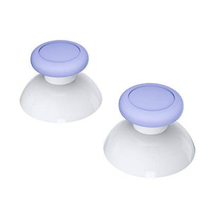eXtremeRate Light Violet & White Dual-color Replacement 3D Joystick Thumbsticks, Analog Thumb Sticks with Cross Screwdriver for Nintendo Switch Pro Controller - color: White & Light Violet