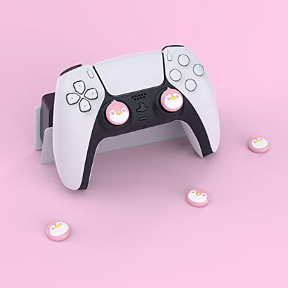 PlayVital Thumb Grip Caps for Xbox Series S/X, Xbox One, Elite Series 2 Controller, Cute Joystick Caps for ps5/EDGE/ps4, Thumbstick Cover for Switch 2 Pro/Switch Pro Controller - Penguin, Pale Red - color: Penguin Pale Red