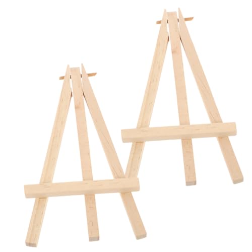 2pcs Wood Display Stand Card Deck Holder Multi-functional Easel for Game Cards Photos
