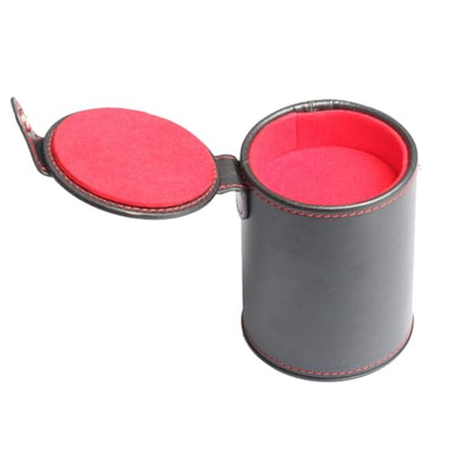 SUPVOX Double Layer PU Leather Dice Cup Silent Dice Shaking Box for Board Games KTV and Bar Entertainment Includes Storage