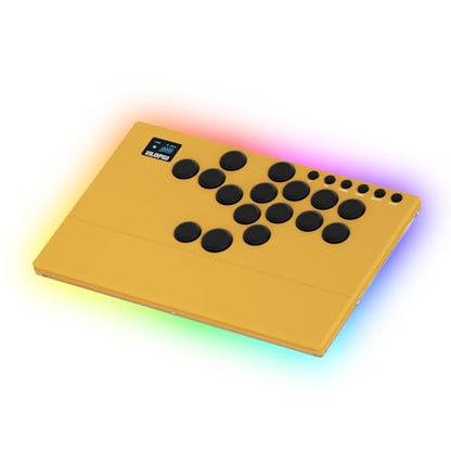 NLOFIN Leverless Arcade Stick 16Key All-Button Leverless Controller(Yellow) | Custom RGB Arcade Fighting Stick,for PS4/PS5/PC/Switch/Steam, Aluminum Controller,Supports Hot-Swap&SOCD - color: Yellow