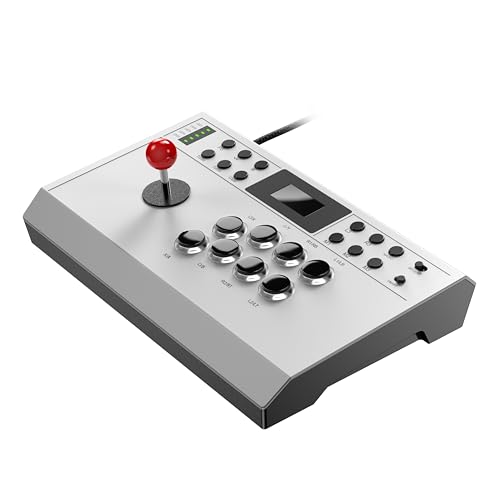 Nonbliep Wired Arcade Stick Compatible with PlayStation 5/PS4/PC/Android, for PS5 Fight Stick with Programming Function, Turbo Function, 9.8FT Braided Cable Fight Stick and Wired Connection