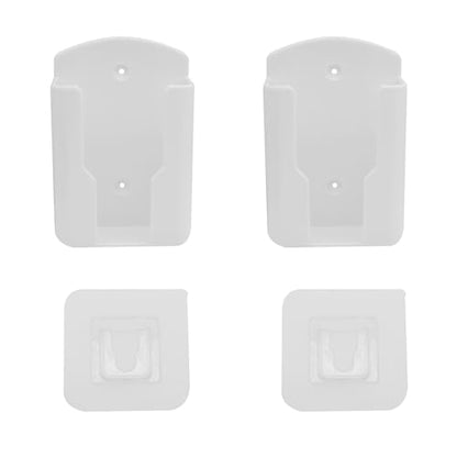 FDXGYH 2 Pcs Remote Control Rack Holder Wall-Mounted TV Remote Organizer Self Adhesive Air Conditioner Remote Holder (White) - color: White