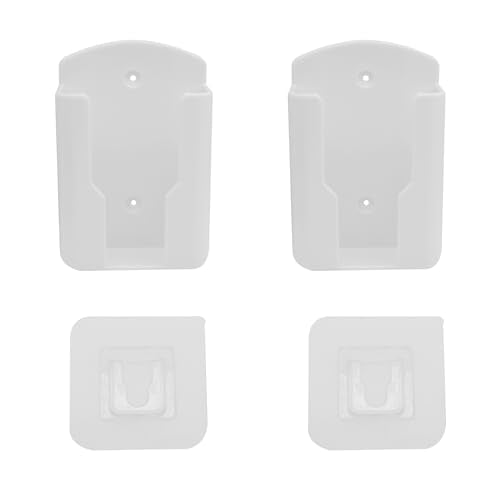 FDXGYH 2 Pcs Remote Control Rack Holder Wall-Mounted TV Remote Organizer Self Adhesive Air Conditioner Remote Holder (White) - color: White