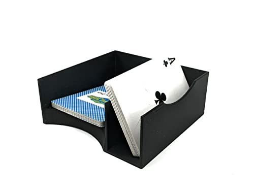 Draw and Discard Game Card Holder, Game Deck, Playing Card Holder (Black) - color: Black