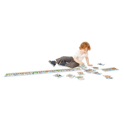Melissa & Doug Alphabet Express Jumbo Jigsaw Floor Puzzle (27 pcs, 10 feet Long) - FSC Certified