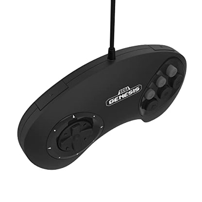 Retro-Bit BIG6 USB 8-Button Arcade Controller Pad for Sega Genesis Mini, Switch, PC, Mac, Steam, RetroPie, Raspberry Pi - USB Port - Black