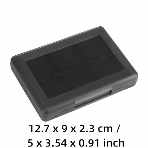 28-in-1 PP Game Card Case Holder - for Nintendo 3DS/DSL/DSI/LL, Cartridge Storage Box with 22 Slots + SD/TF Card Holders + Stylus Organizer(Black) - color: Black