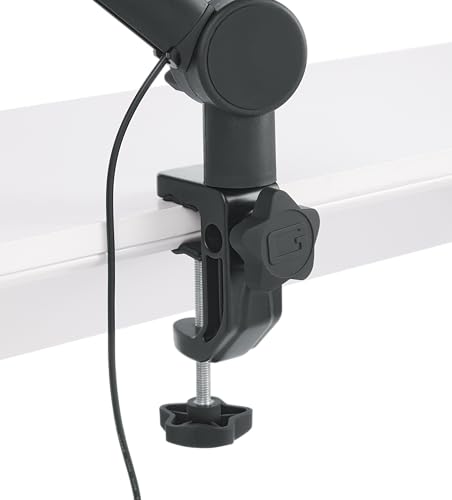 Gator Frameworks Professional Desktop Broadcast/Podcast Microphone Boom Stand with On-Air Indicator Light, Blue,Violet, & Red (GFWMICBCBM4000) - style: 4000 Series
