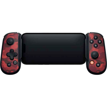 Skinit Decal Gaming Skin Compatible with Backbone One for iPhone Game Controller - Red Street Camo Design - color: Red - CAMBPE05