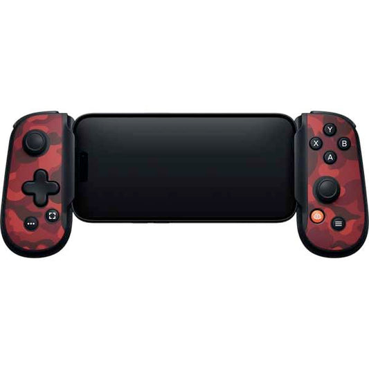Skinit Decal Gaming Skin Compatible with Backbone One for iPhone Game Controller - Red Street Camo Design - color: Red - CAMBPE05