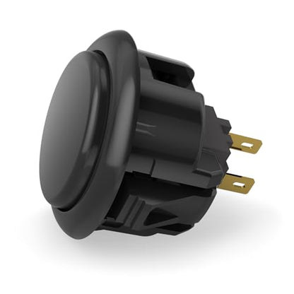 QANBA D-lite Arcade Button Original Buttons Snap-In Joystick Arcade Buttons for DIY arcade machines 30mm Push button switch(Boxed）(30mm Black（DL04) 24 Pcs) - size: 30mm Black（DL04) 24 Pcs