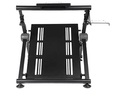 Monoprice GT Foldable Racing Wheel Stand - With Gear Shifter Mount, Compatible With Most Wheels, Gear Shifters, And Pedals - Dark Matter