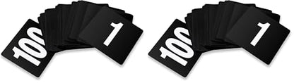 New Star Foodservice 23084 1-100 Double Side Plastic Table Numbers, 4" x 4" Inch, Light Grey on Black (Pack of 2) - size: 4 x 4 inches (Pack of 2), style: Light Grey on Black (1-100)