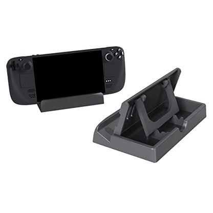 Stand Base for Valve Steam Deck Dock Accessories PC Console Game Handheld Gaming Holder Mount Bracket Black (3-Level Adjustable Angel)