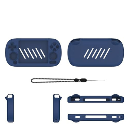 Silicone Protective Case for ANBERNIC RG40XX H Gaming Console Anti-Scratch Dust-Proof Soft Sleeve Cover Protector Gaming Console Sleeve Shell (Blue) - color: Blue