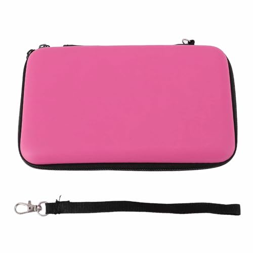 Hard Shell Carrying Case for New 3DS XL/2DS XL - Travel Protective Storage with 8 Game Cartridge Slots & Water Proof PU Exterior (Pink) - color: Pink