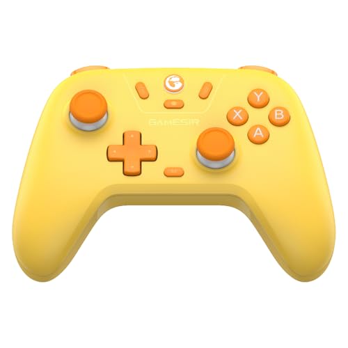 GameSir Nova Lite Wireless Controller – 2.4G & Bluetooth Gamepad for Windows PC, iPhone, Android, Switch & Steam Deck – Hall Effect Triggers, Turbo Function, Rumble Vibration (Golden Yellow) - color: Golden Yellow