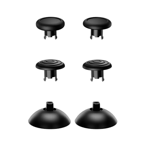 eXtremeRate ThumbsGear Interchangeable Ergonomic Thumbsticks for Nintendo Switch 2 Pro Controller, Replacement Analog Thumb Sticks & Tools, 2 Height Adjustable Convex & Concave Grip Joysticks - Black - color: Black